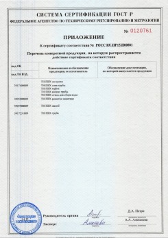 2020.02.06 Усинск - Приложение 1 к сертификату изделия системы водосточной.